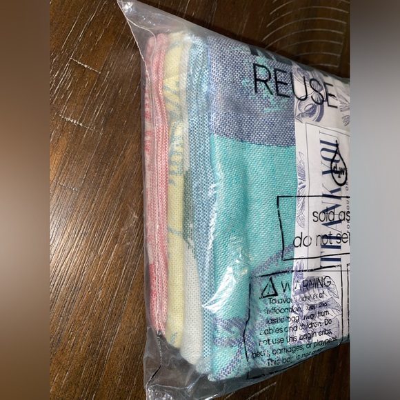 Sea me at home Jacquard Tea Towel 100% Turkish Cotton Set of 4 Garden Vegetables - Picture 5 of 7